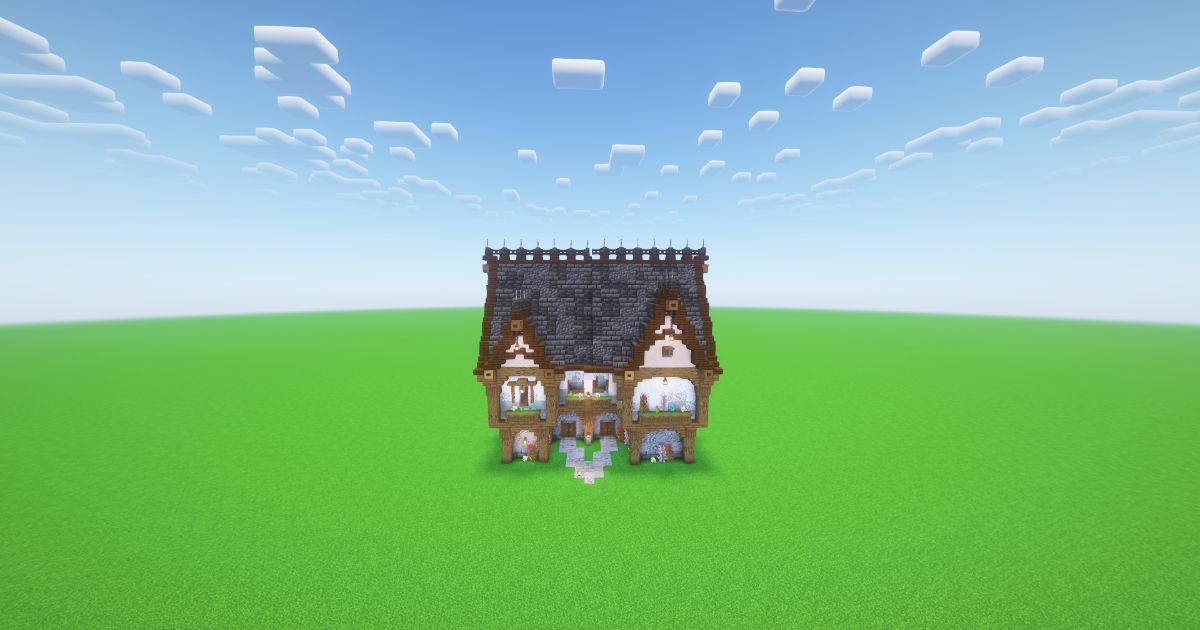 Minecraft Classic Medieval House preview 2