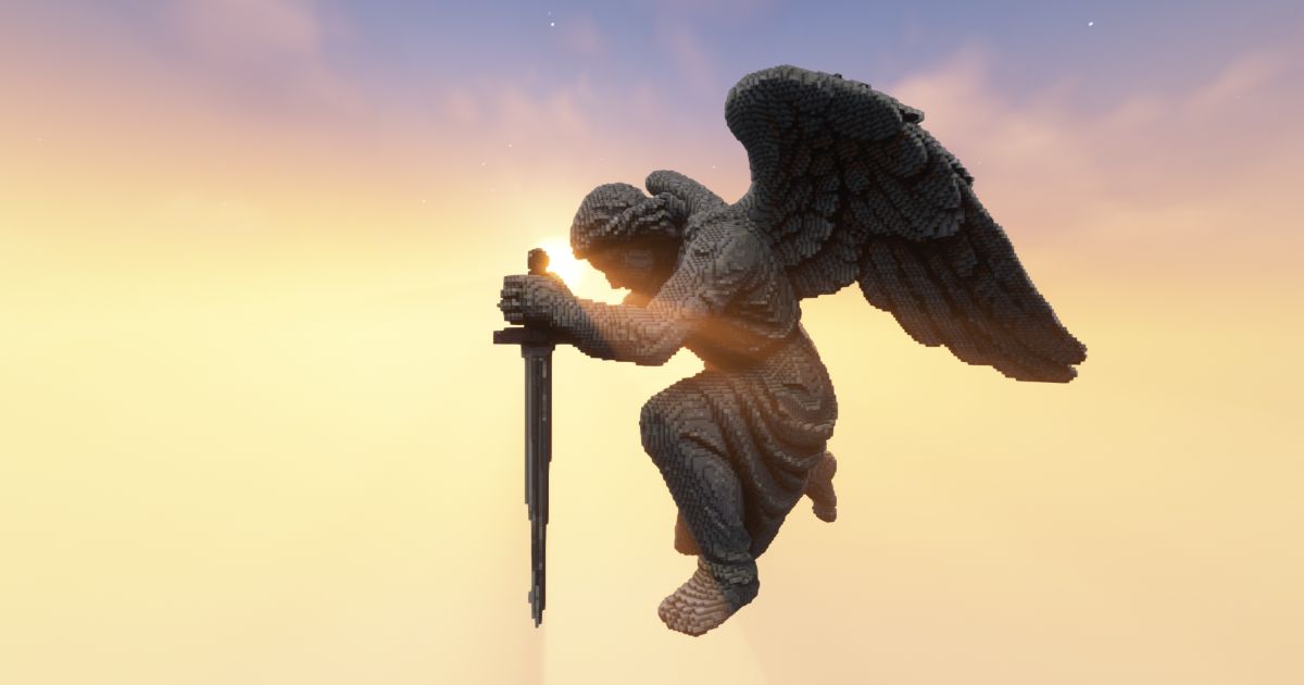 FREE Minecraft Faithful Angel Statue preview 2