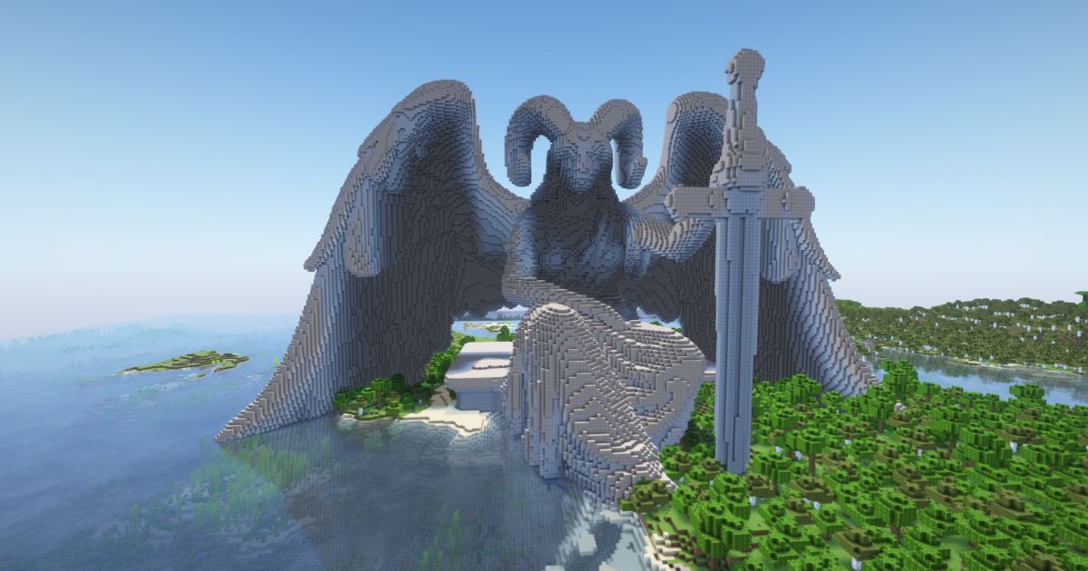 FREE Minecraft Angry Angel Statue