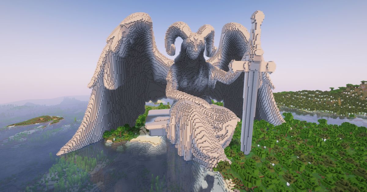 FREE Minecraft Angry Angel Statue preview 1