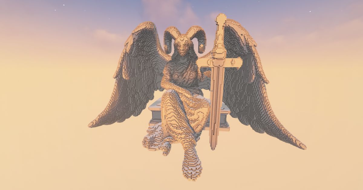 FREE Minecraft Angry Angel Statue preview 2