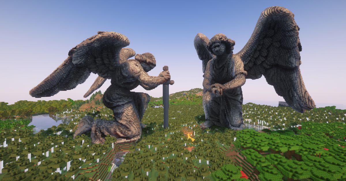 FREE Minecraft God Angel Statue preview 1