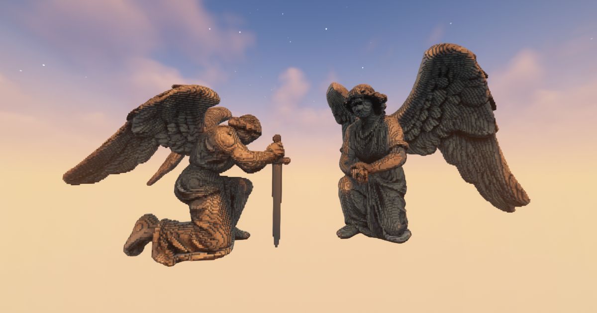 FREE Minecraft God Angel Statue preview 2