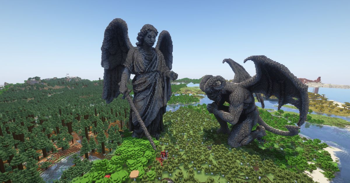FREE Minecraft Leader Angel Statue