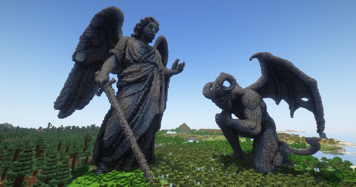 FREE Minecraft Leader Angel Statue preview 1