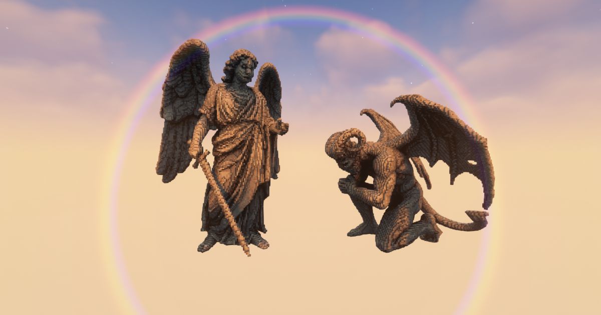 FREE Minecraft Leader Angel Statue preview 2