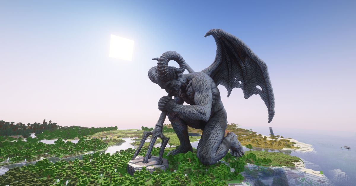 FREE Minecraft Knees Gargoyle Statue