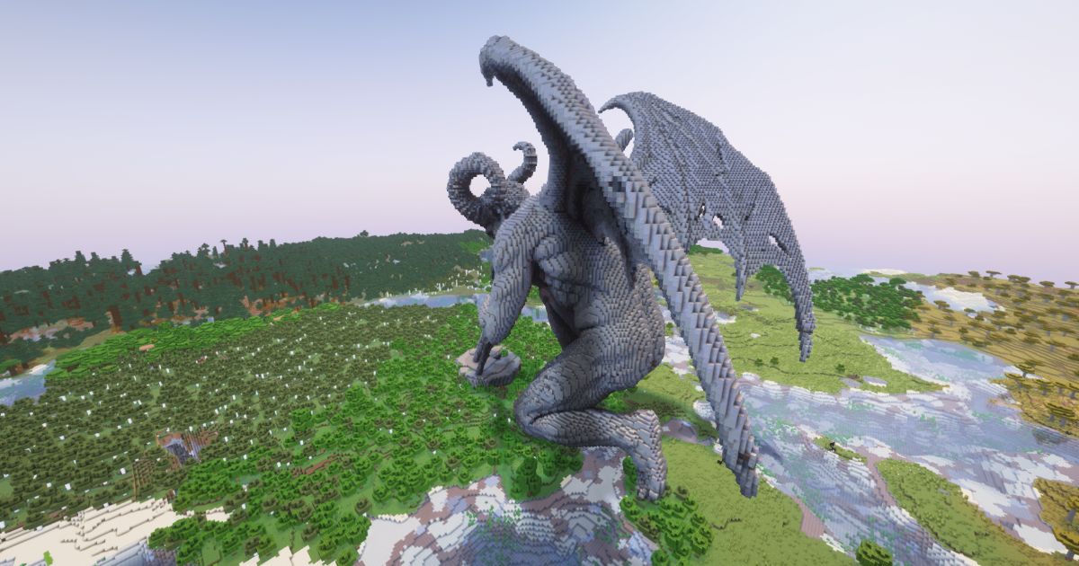 FREE Minecraft Knees Gargoyle Statue preview 1