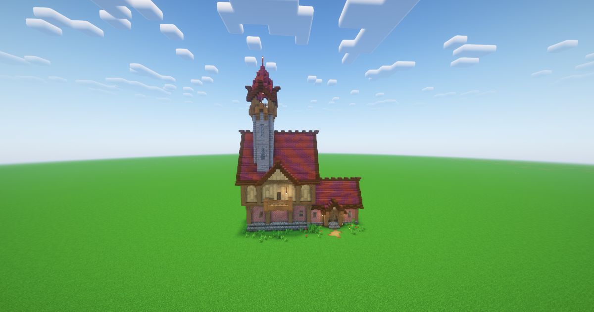 Minecraft Brick Medieval House preview 2