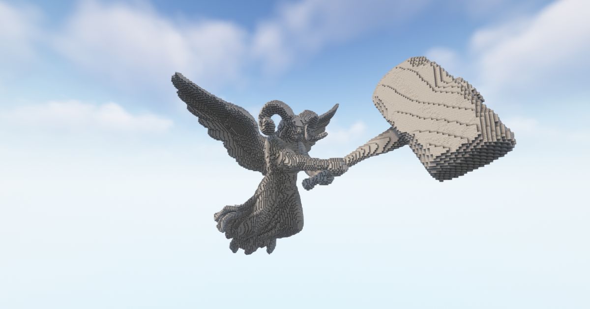 FREE Minecraft Angel War Statue