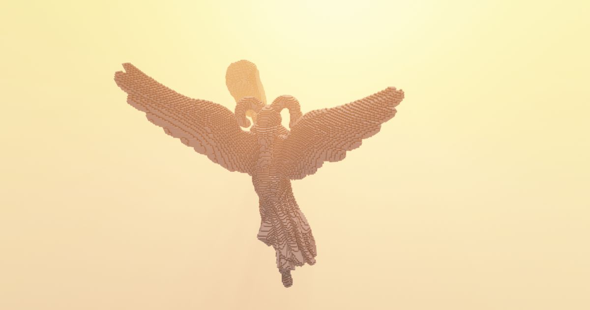FREE Minecraft Angel War Statue preview 2