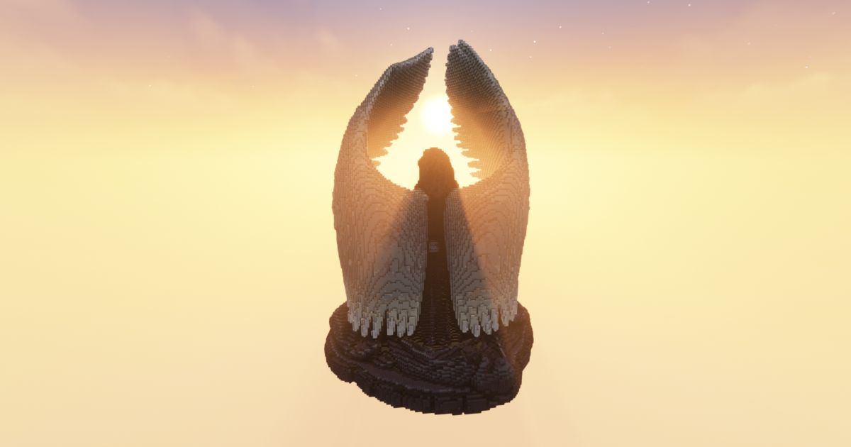 FREE Minecraft Angel Nun Statue preview 1