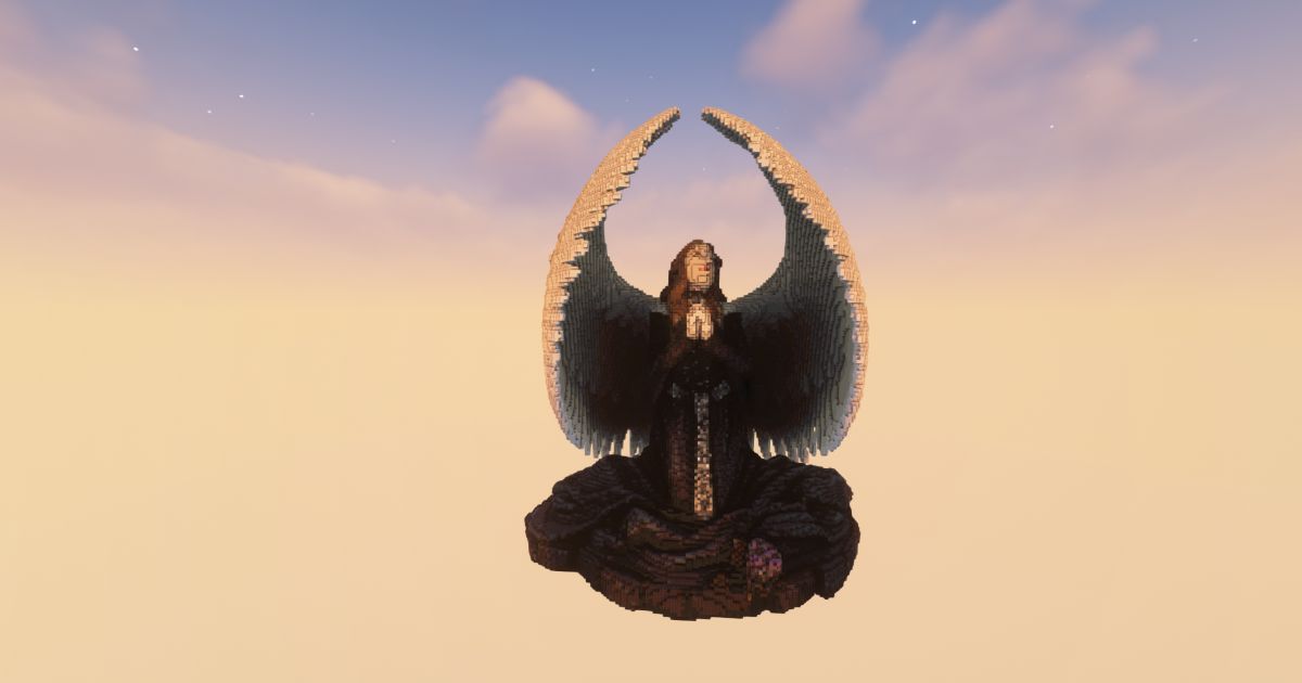 FREE Minecraft Angel Nun Statue preview 2