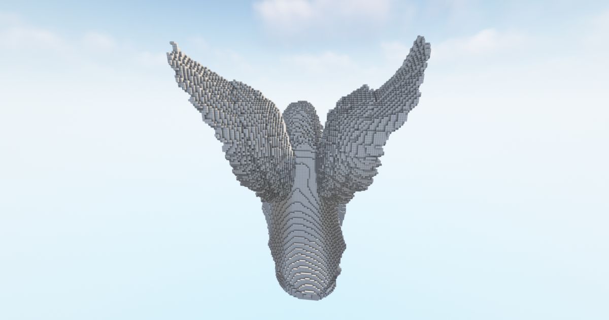 FREE Minecraft Angel Praying Statue preview 1