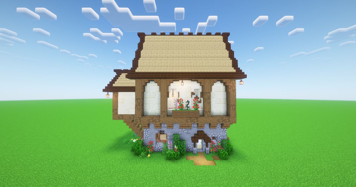 Minecraft Sandstone Medieval House