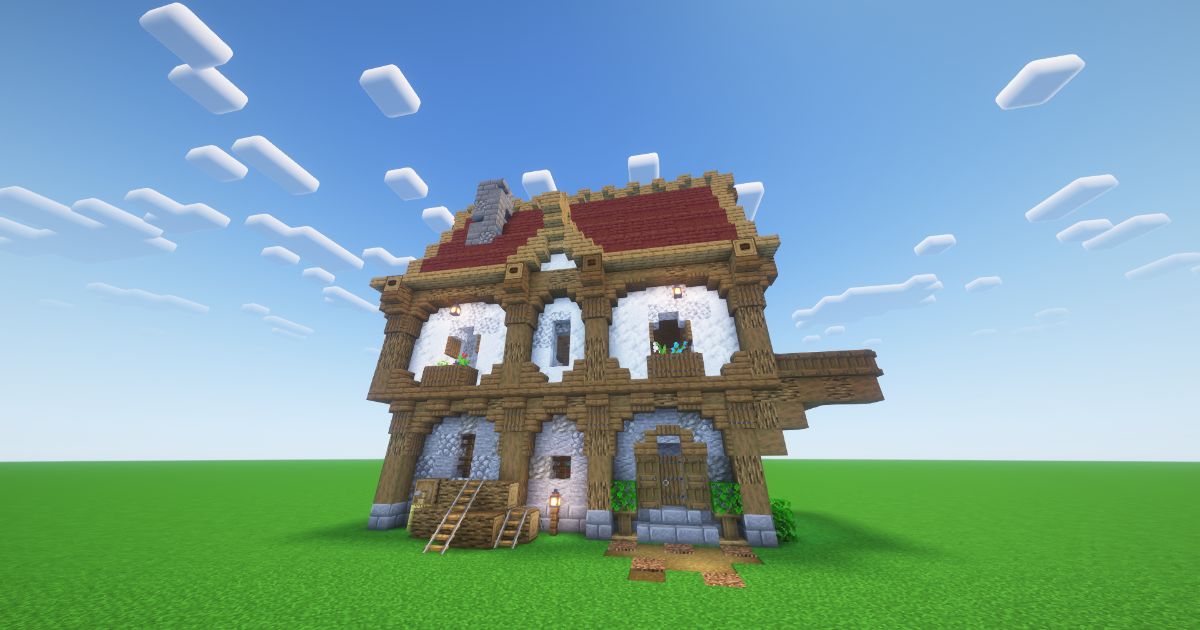 Minecraft Village Carpenter House preview 1