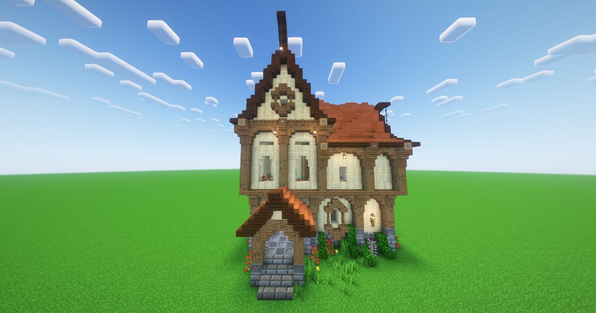 Minecraft Medieval Bookkeeper House