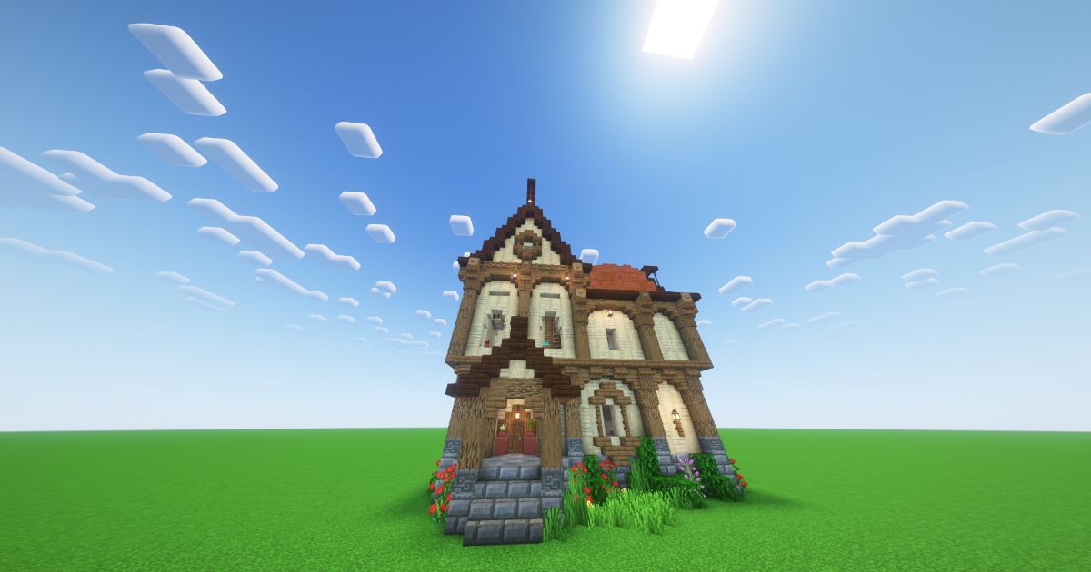 Minecraft Medieval Bookkeeper House preview 1