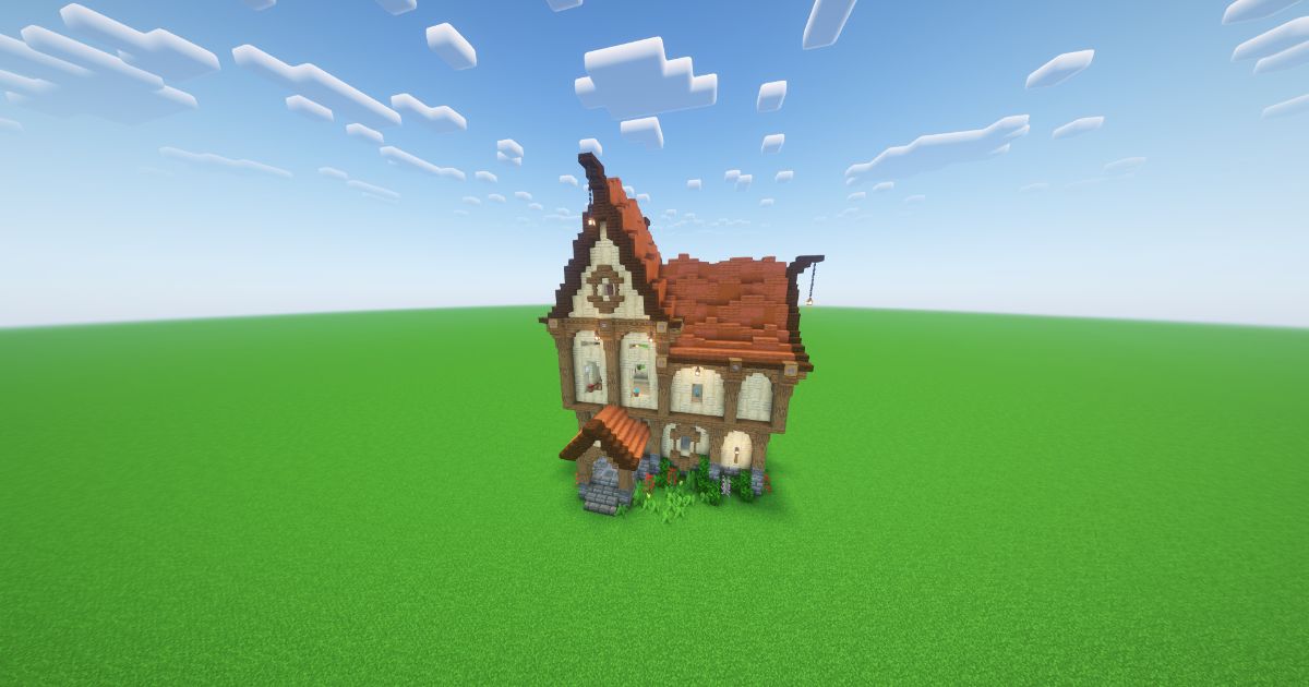 Minecraft Medieval Bookkeeper House preview 2