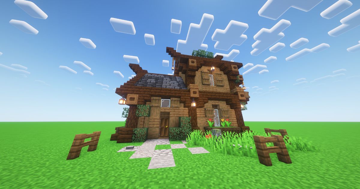 Minecraft Medieval Lumberjack House preview 1