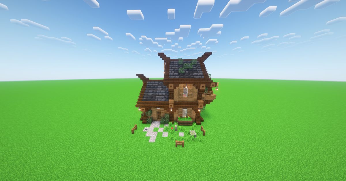 Minecraft Medieval Lumberjack House preview 2