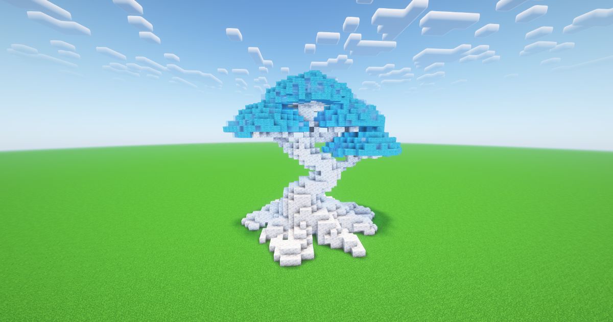 Minecraft Small Azure Bonsai Tree
