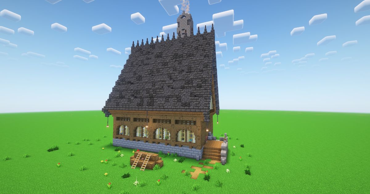 Minecraft Spruce Medieval Inn