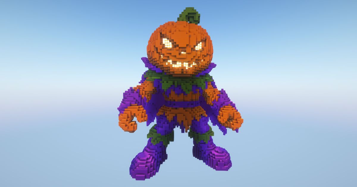 Minecraft Halloween Pumpkin Vampire