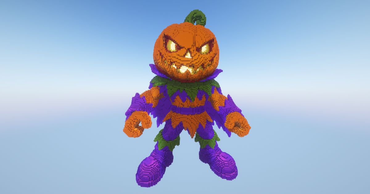Minecraft Halloween Big Pumpkin Vampire
