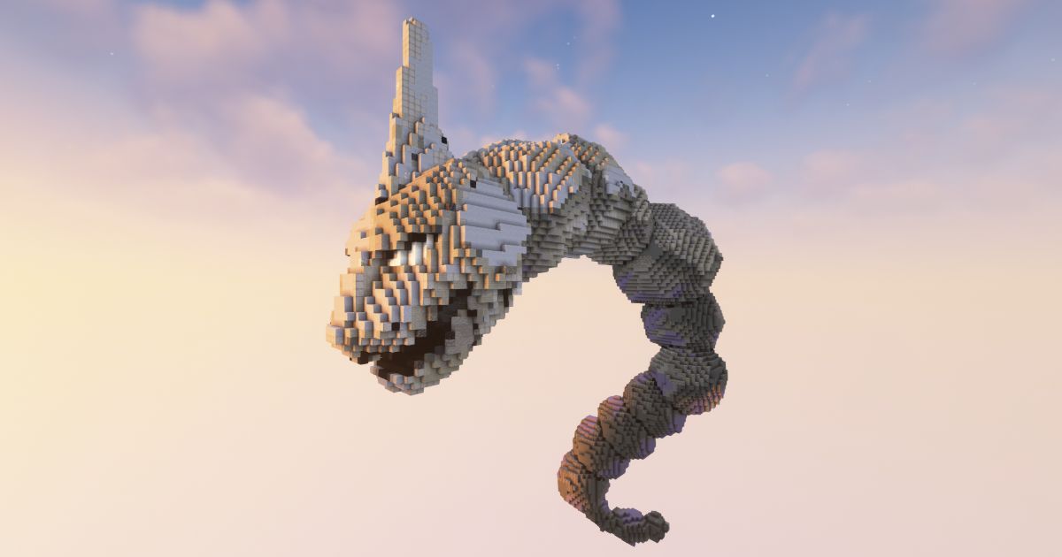 FREE Minecraft Pokémon Onix Statue!