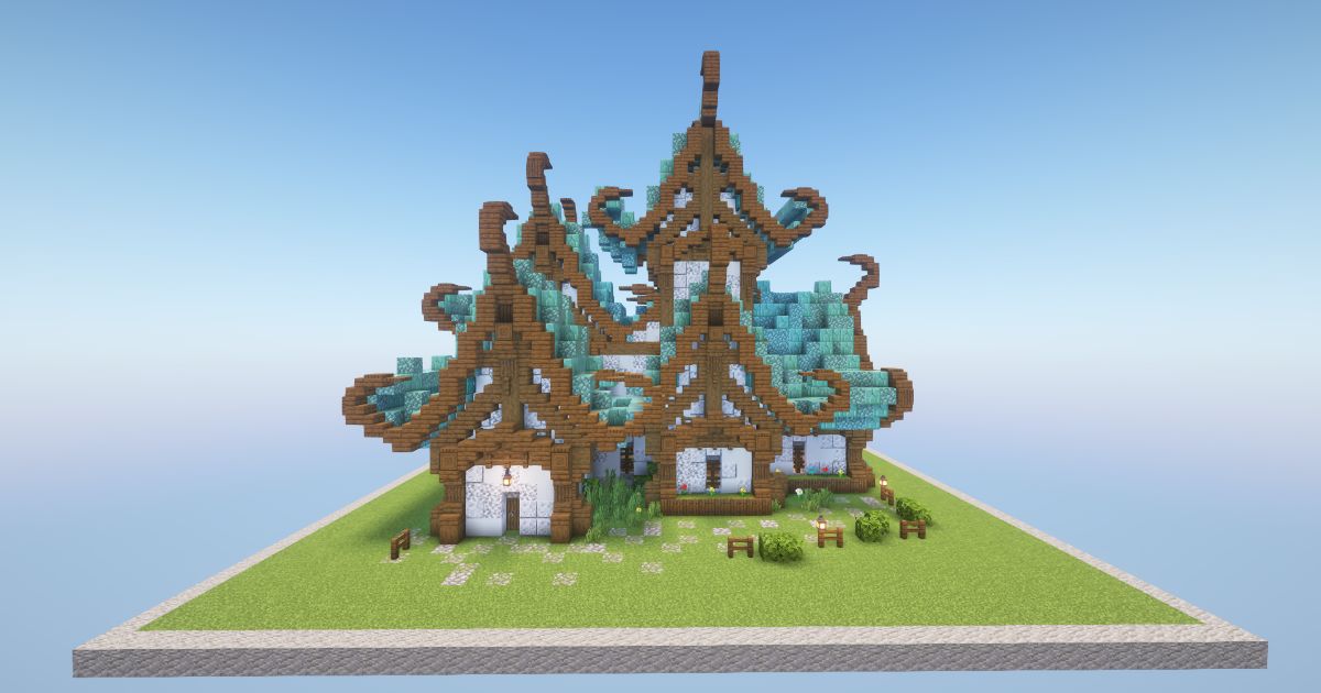 Minecraft Green Fantasy House