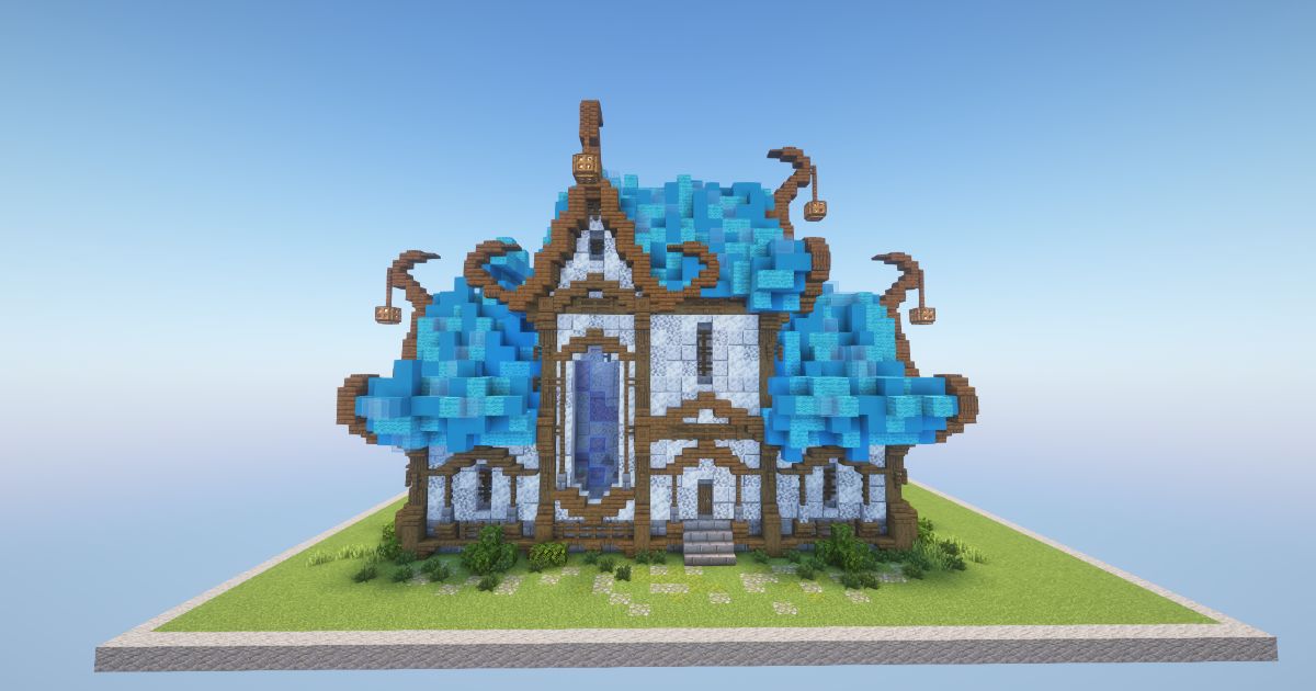 Minecraft Light Blue Fantasy House