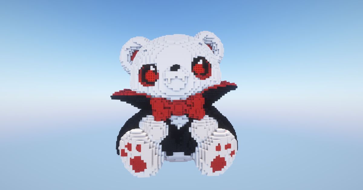 Minecraft Halloween Vampire Bear